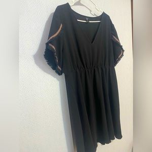 14. Black cinched waist dress